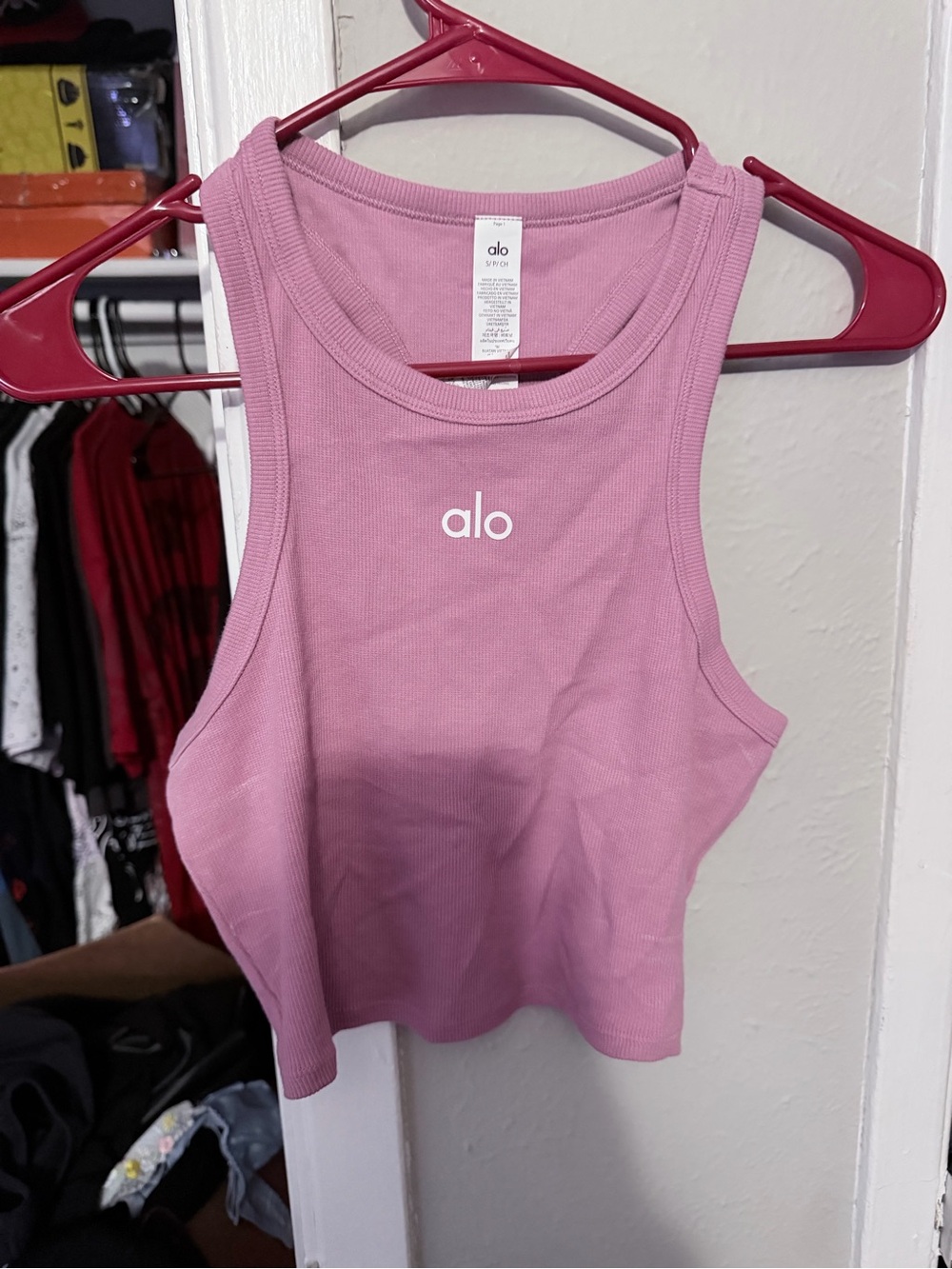 NWOT ALO ASPIRE TANK PINK WILD ROSE